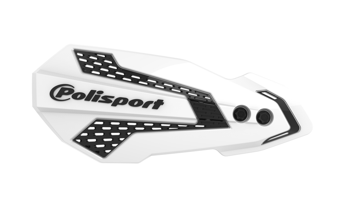 Polisport 8308200010 MX Flow Perch Mount Handguard - White/Black