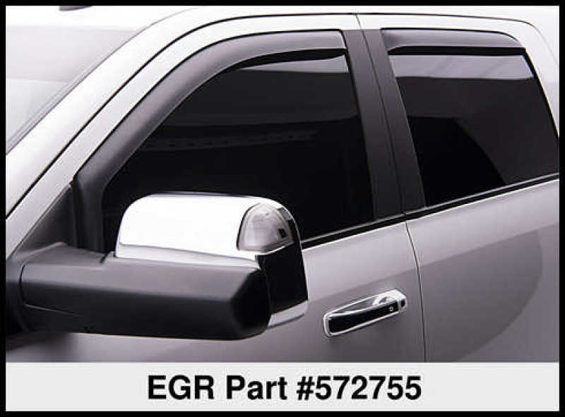 EGR 09-13 Compatible with Dodge Ram 1500/2500/3500 Crew Cab In-Channel Window Visors Set of 4 Matte (572755) 572755