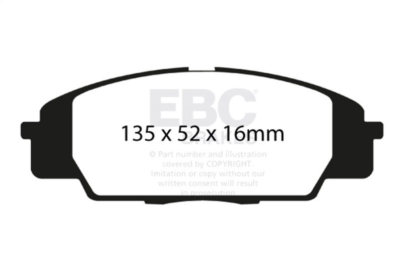 EBC Racing 99-04 Honda S2000 RP-1 Race Front Brake Pads DP81254RP1