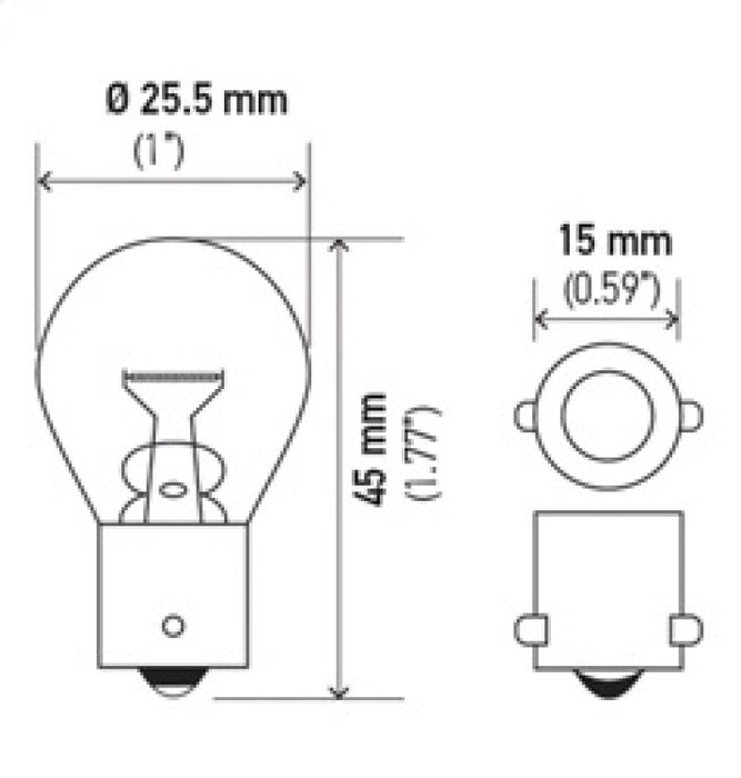 Hella Bulb 7506 12V 21W BA15s S8 7506