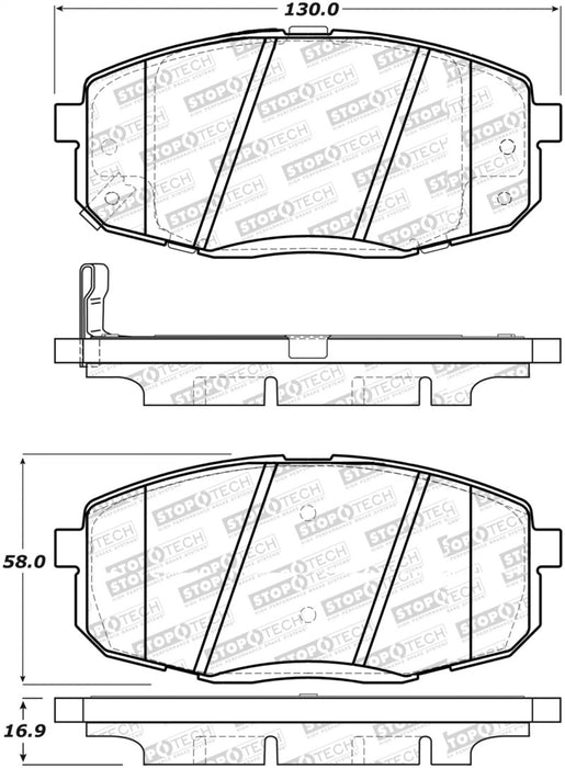 StopTech Street Select Brake Pads Front 305.1397