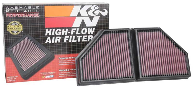 K&N 16-19 BMW 750i L6-4.4L F/I Replacement Drop In Air Filter 33-5086