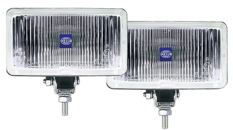 Hella 450 H3 12V SAE/ECE Fog Lamp Kit Clear Rectangle (Includes 2 Lamps) 5860601