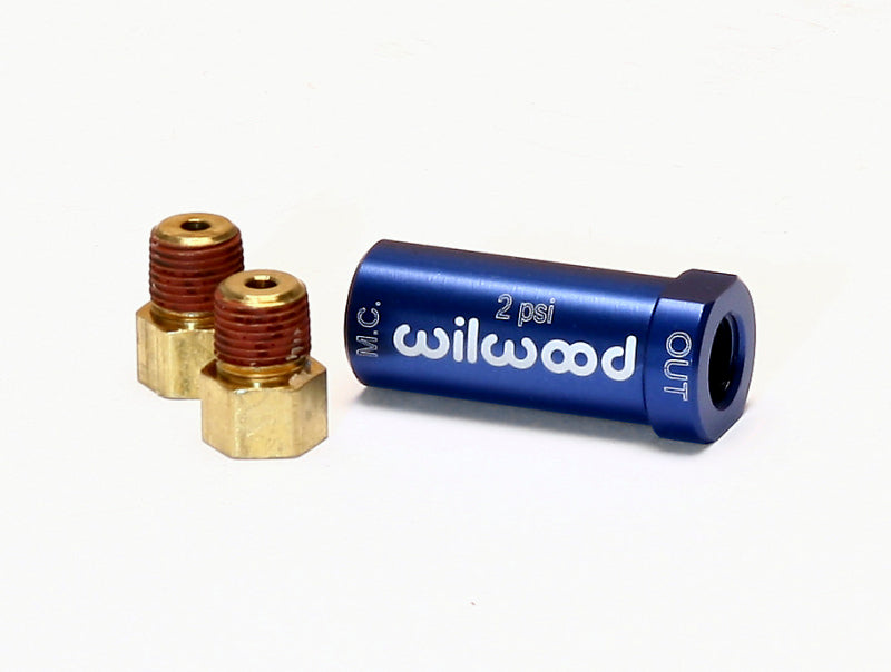 Wilwood Residual Pressure Valve New Style w/ Fittings 2# / Blue 260-13783