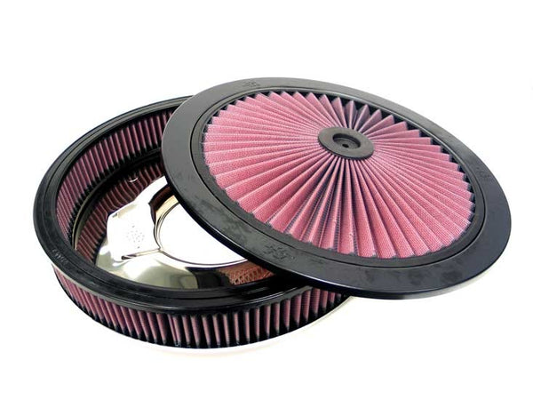 K&N X-Stream Round Custom Top Assembly Filter Red 12in ID 5.125in Inlet Dia 2.313in Height 66-3000