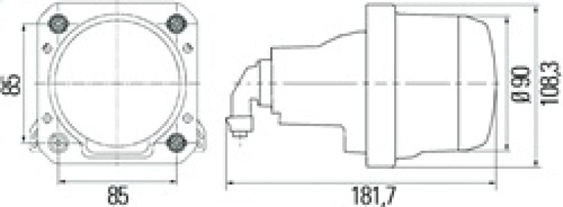 Hella 90mm Bi-Halogen / Bi-Xenon V2 Shutter Pigtail H84985461