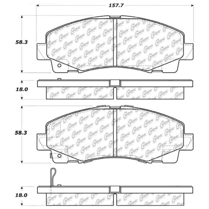 StopTech Street Touring 06-13 Honda Ridgeline / Acura TL Front Brake Pads 308.1102