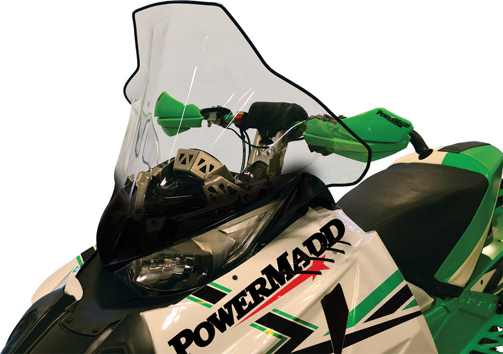 PowerMadd 12040 Cobra Clear 19" Tall Windshield (Black Graphics)