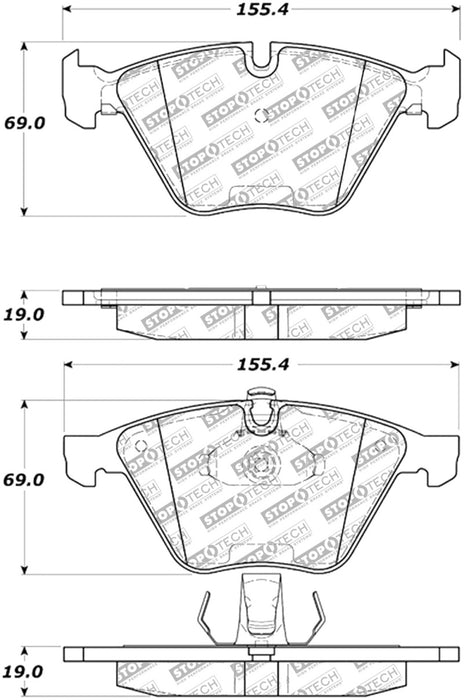 StopTech Street Select Brake Pads Front 305.09181