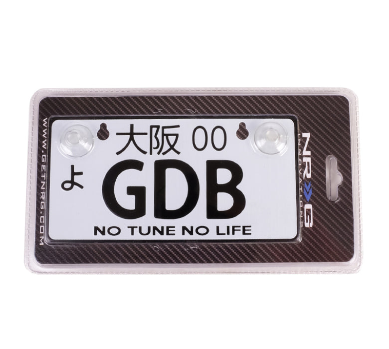 NRG Mini JDM Style Aluminum License Plate (Suction-Cup Fit/Universal) GDB MP-001-GDB