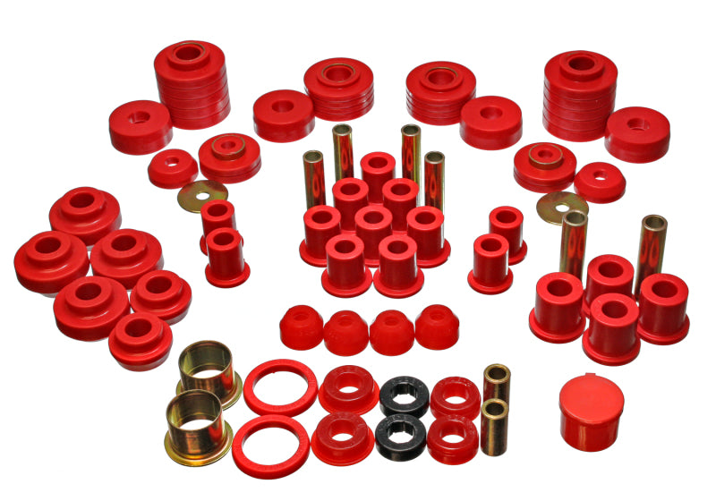 Energy Suspension 80-96 Ford F150 Std/Extra Cab Pickup Red Hyper-Flex Master Bushing Set 4.18101R