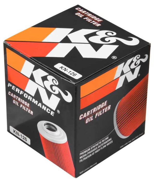 K&N Motorcycle Oil Filter: High Performance, Premium, Designed to be used with Synthetic or Conventional Oils: Fits Select Kawasaki Vehicles, KN-126