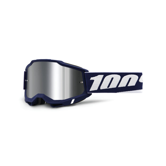 100% Accuri 2 Motocross & Mountain Biking Adult Goggles (Mifflin - Mirror Silver Flash Lens)