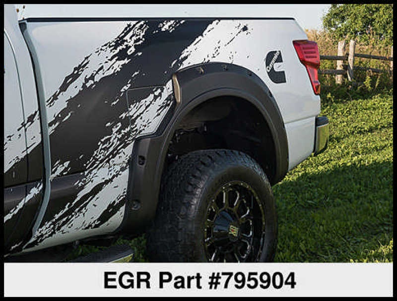 EGR 16+ Compatible with Nissan Titan XD Bolt-On Look Fender Flares Set 795904