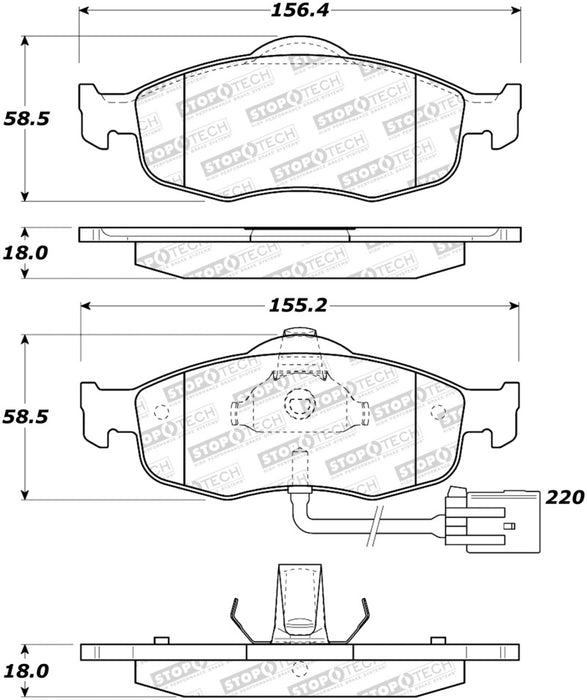 StopTech Street Brake Pads 308.0801