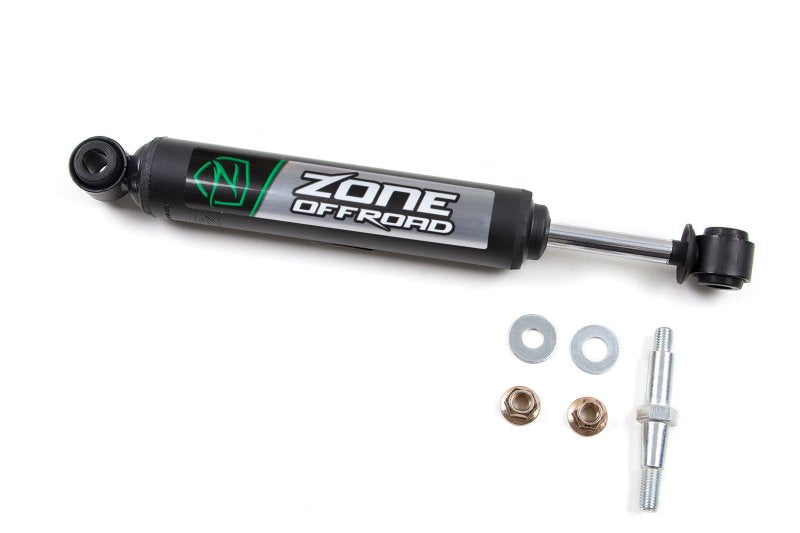 Zone Offroad compatible with Jeep Wrangler YJ/TJ Single Steering Stabilizer Black ZON7400