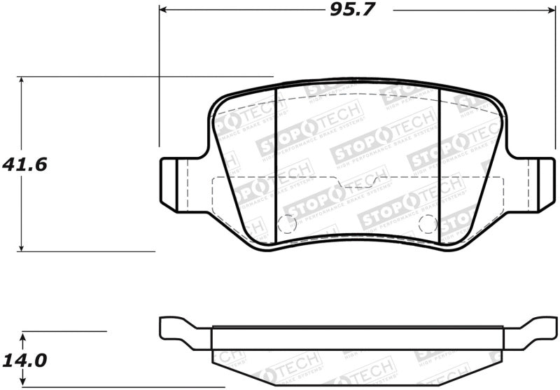 StopTech Street Brake Pads Front 308.1358