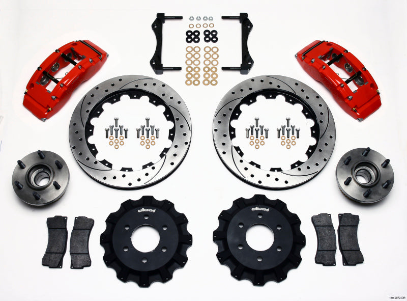 Wilwood TC6R Front Kit 16.00in Drilled Red 2004-2008 Ford F150 140-9072-DR