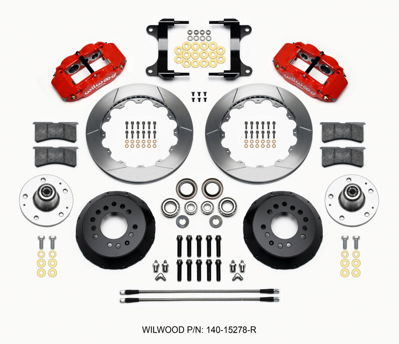 Wilwood Narrow Superlite 6R Front Hub Kit 12.88in Red 82-92 Camaro//Firebird 140-15278-R