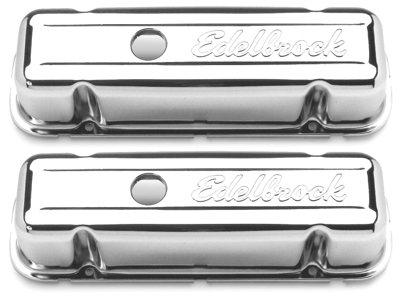 Edelbrock Valve Cover Signature Series Buick 1977 and Later 3 8L and 4 1L V6 Chrome 4486