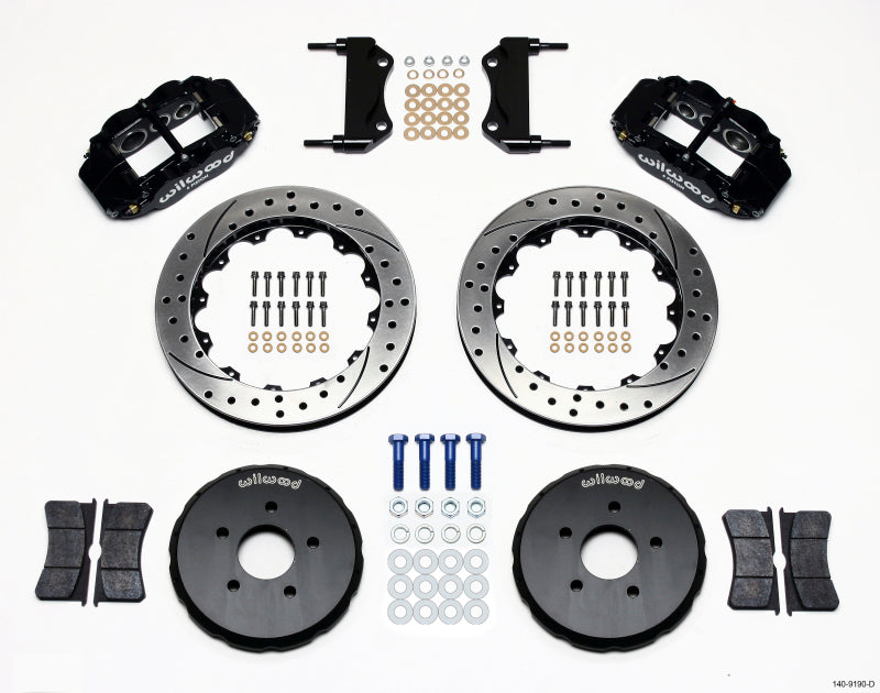 Wilwood Narrow Superlite 6R Front Hat Kit 13.06in Drilled Compatible with Nissan 350Z/Fiti G35 140-9190-D