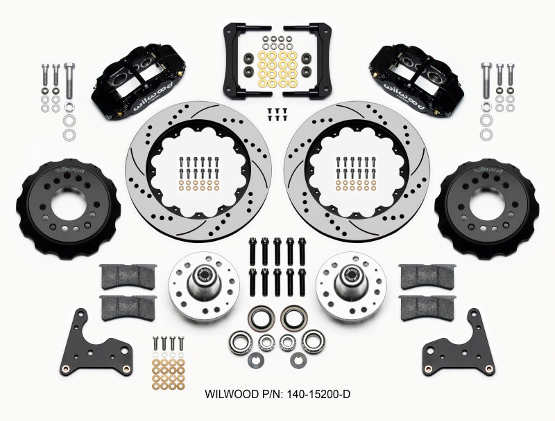 Wilwood Narrow Superlite 6R Front Hub Kit 14.00in Drilled 65-72 CDP C Body -Drum 140-15200-D