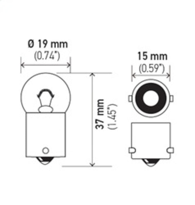 Hella Bulb 5007 12V 5W BA15s B6 5007