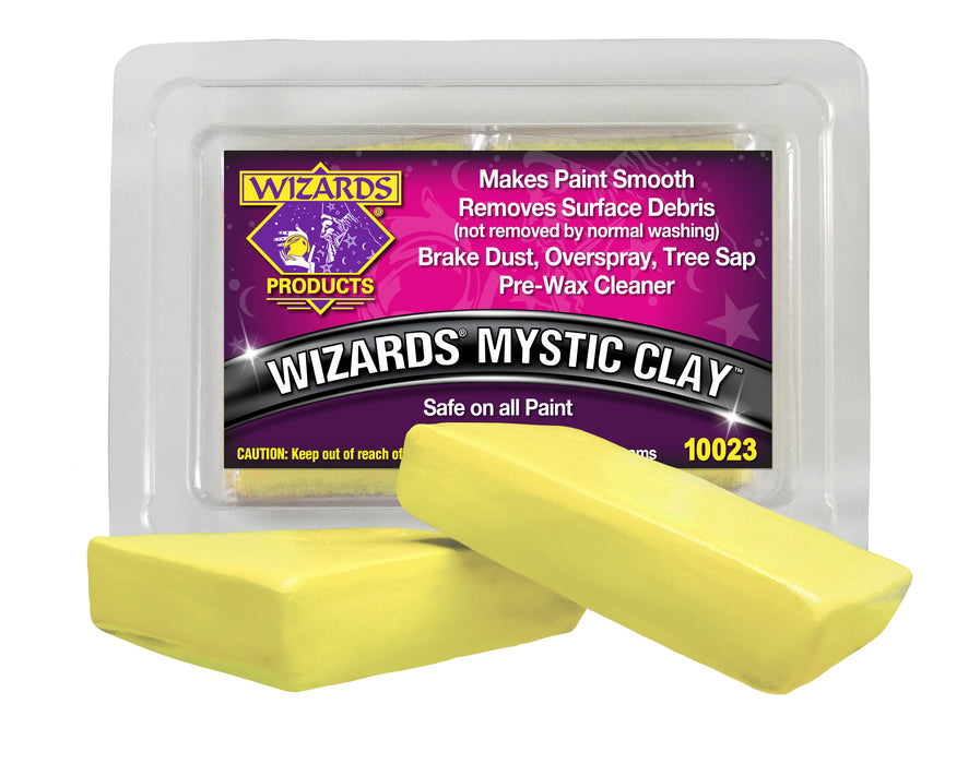 Wizards Mystic Clay Bar - Pliable and Easy to Reshape Clay Block - Surface Dirt and Sap Remover For Car Detailing - Safe on All Paint, Clears, Metals, Fiberglass and Glass - Made in USA - 120g