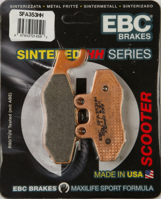 EBC Brakes SFA353HH Sintered Scooter Brake Pad, black