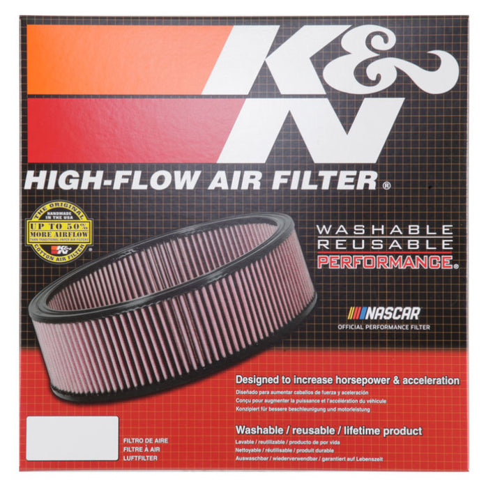 K&N Replacement Drop In Air Filter 14in OD / 12in ID / 4in H w/ Wire E-3750