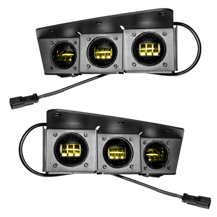 ORACLE Lighting 21-22 Ford Bronco Triple LED Fog Light Kit for Steel Bumper Yellow SEE WARRANTY 5890-006