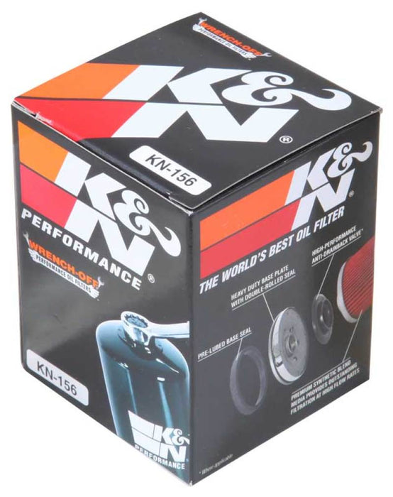 K&N Motorcycle Oil Filter: High Performance, Premium, Designed to be used with Synthetic or Conventional Oils: Fits Select KTM Vehicles, KN-156