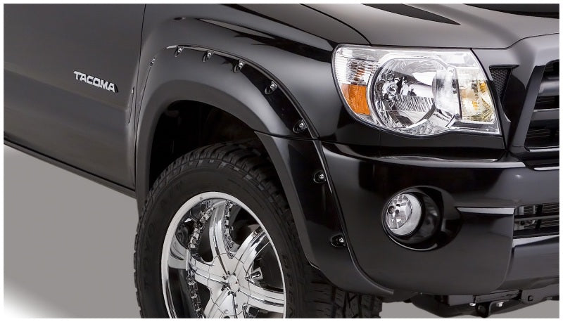 Bushwacker 05-11 Toyota Tacoma Fleetside Pocket Style Flares 4pc 60.3in Bed Black 31925-02