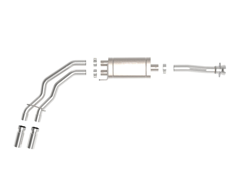 aFe Rebel 3in 409 SS Cat-Back Exhaust 2021 Ford F-150 V6 2.7L/3.5L (tt)/V8 5.0L w/ Polished Tips 49-43128-P