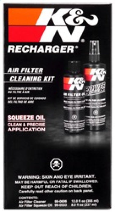 K&N Air Filter Cleaning Kit: Squeeze Bottle Filter Cleaner and Red Oil Kit; Restores Engine Air Filter Performance; Service Kit-99-5050