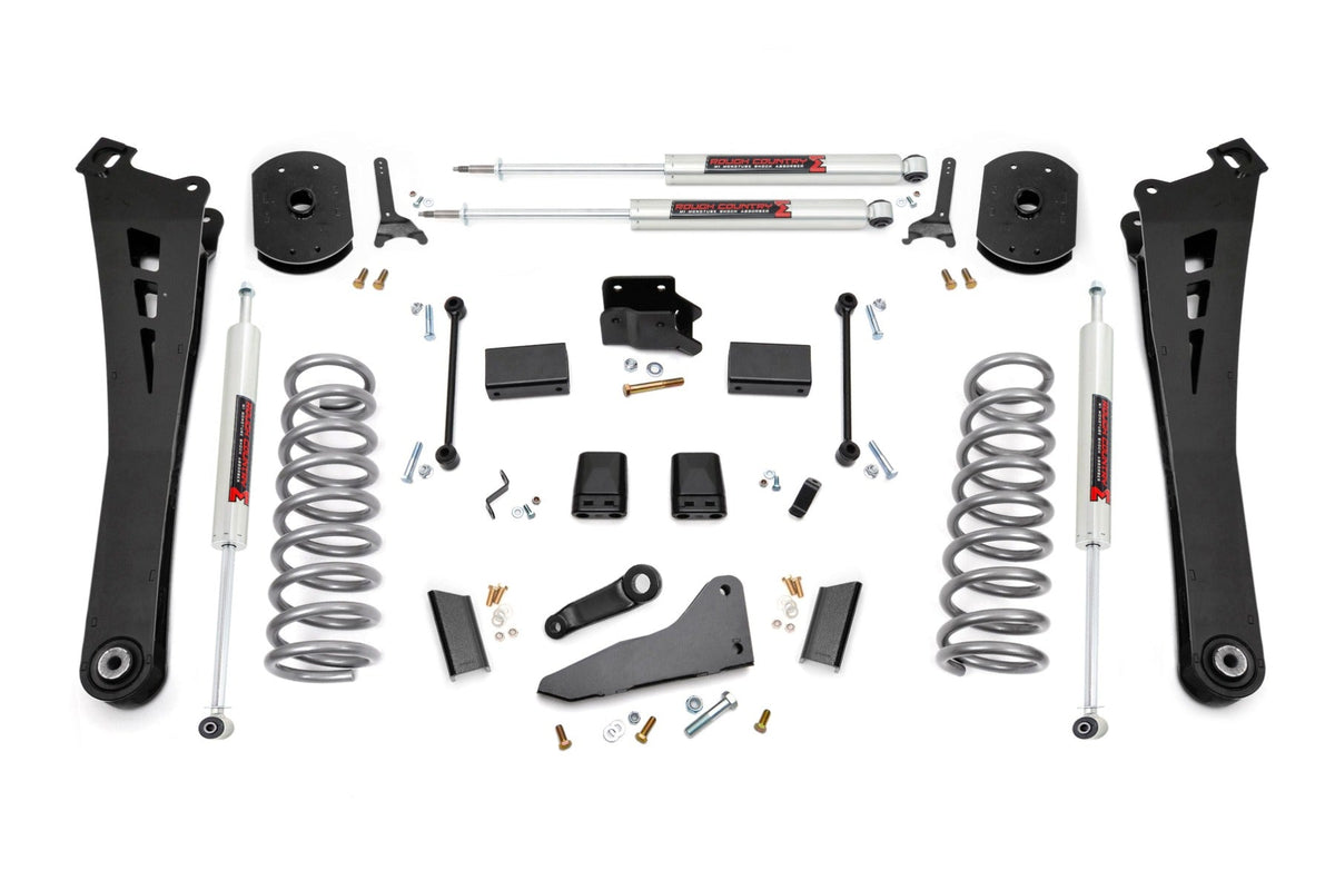 Rough Country 5 Inch Lift Kit Fr Gas Coil Radius Arms M1 Fits RAM 2500 (14-18) 37340