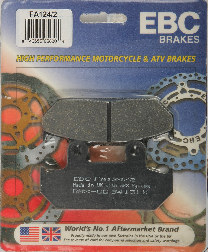 EBC Brakes Fa Organic Brake Pads Fits Honda GL1500 Gold Wing 1990 FA124/2