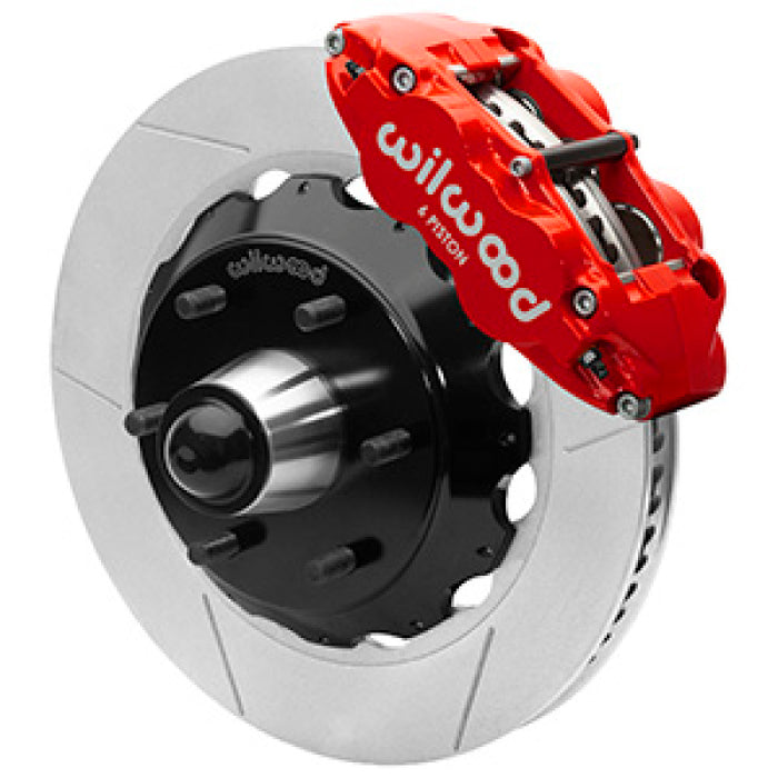 Wilwood 63-87 C10 FNSL6R Front Big Brake Brake Kit 14in slotted 6x5.5 BP for drop spindles Red 140-16458-R