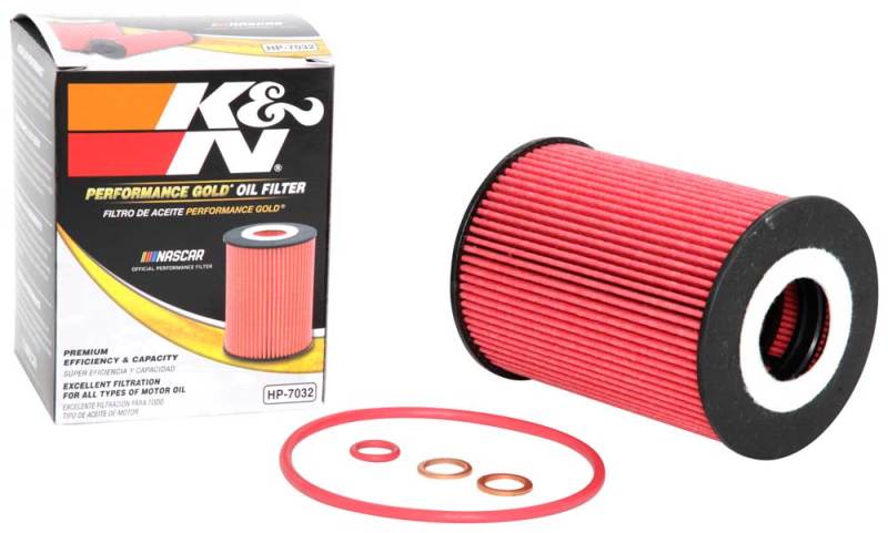 K&N Performance Oil Filter for 06-11 BMW M5/M6 / 08-15 Porsche Cayenne 4.8L / 10-15 911 3.4L/3.8L HP-7032