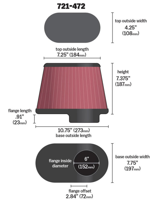 Airaid Kit Replacement Filter 721-472