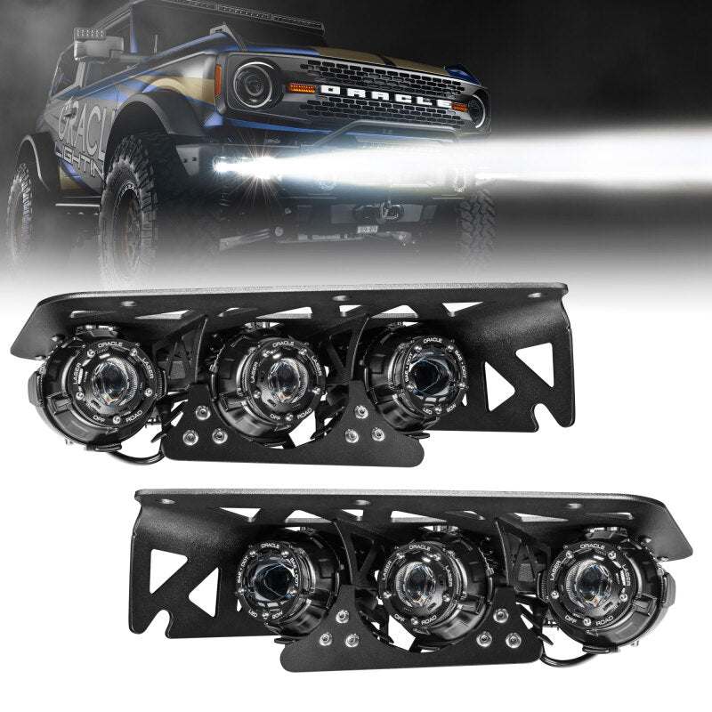 Oracle Lighting 21-24 Ford Bronco Off Road Laser and LED Fog Light Kit for Steel Bumper SEE WARRANTY 5928-LZZ-001