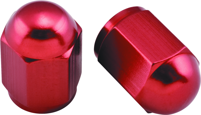 BikeMaster Valve Caps Aluminum (6 Pair) Red 151689