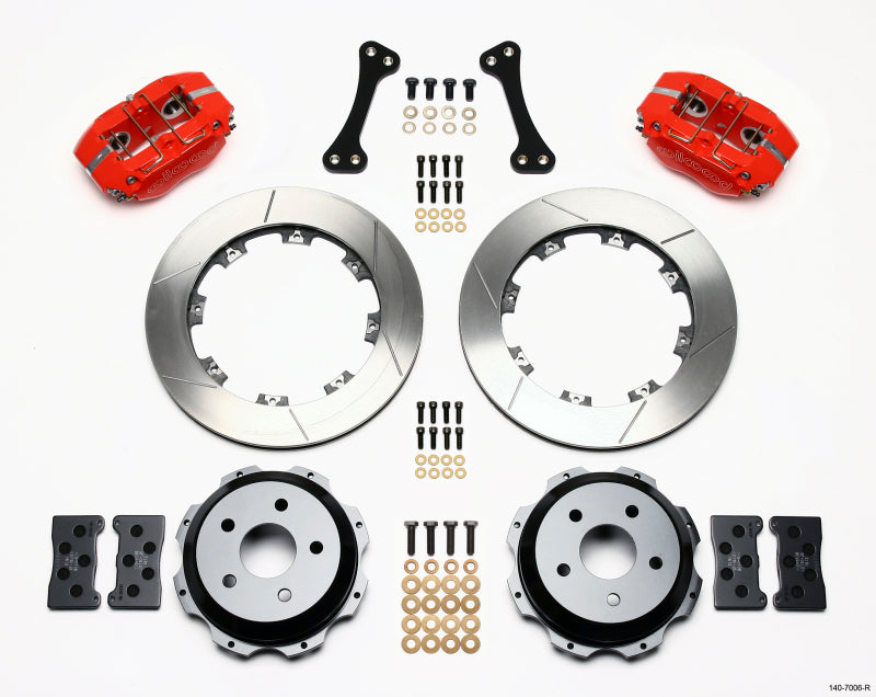 Wilwood Dynapro Rear Kit 12.19in Red Subaru Impreza WRX 140-7006-R
