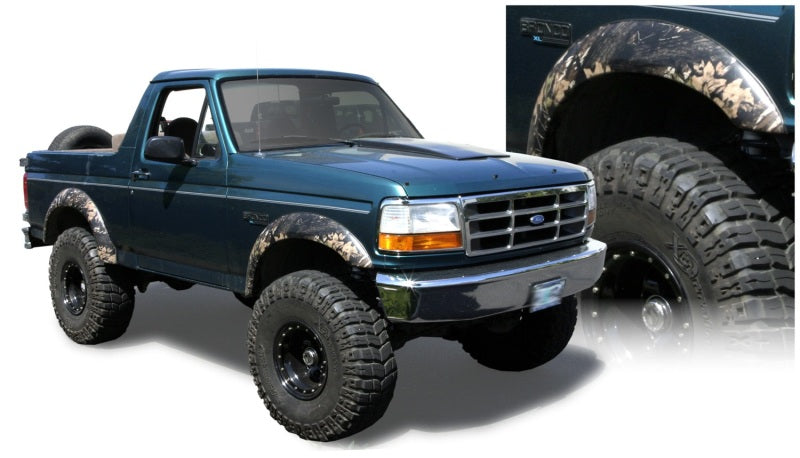 Bushwacker 92-96 Ford F-150 Styleside Extend-A-Fender Style Flares 4pc 81.0/96.0in Bed Black 20904-11