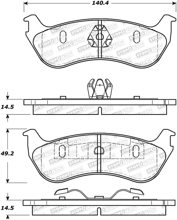 StopTech Street Brake Pads 308.0881