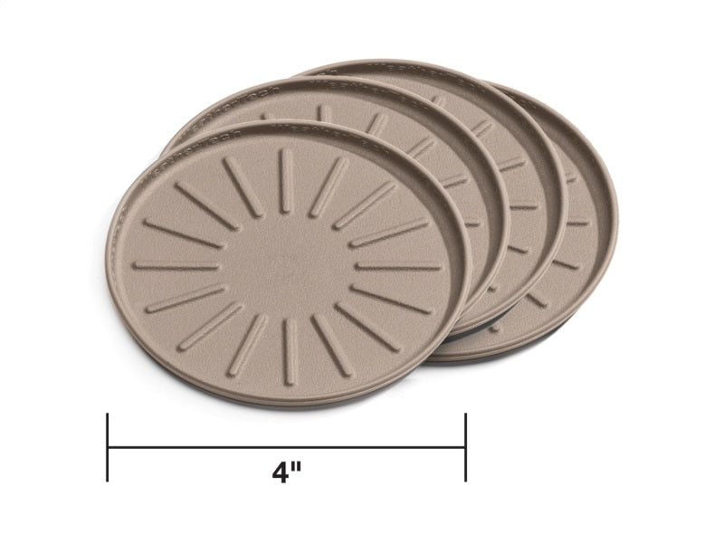 WeatherTech Round Coaster Set Tan Set of 4 8A4CSTTN