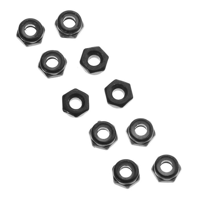 Axial AXA1052 Thin Nylon Locking Hex Nut M3 Black 10 AXIC1052 Elec Car/Truck Replacement Parts