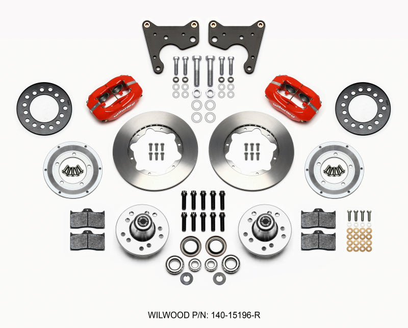 Wilwood Forged Dynalite Front Kit 11.00in Red 65-72 CDP C Body -Drum 140-15196-R