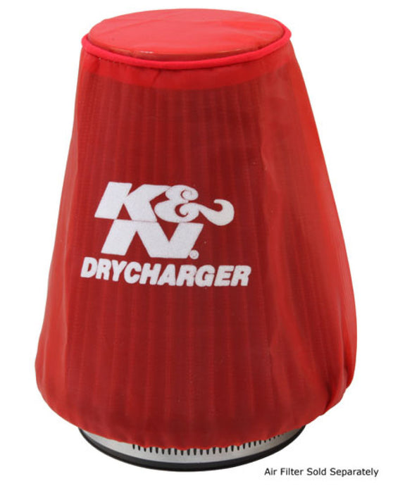 K&N Red Drycharger 5.25in x 3in Round Tapered Air Filter Wrap 22-2030PR