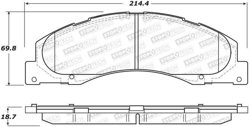 StopTech Street Brake Pads Front 308.1328